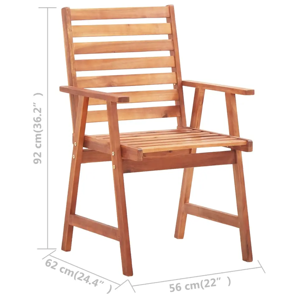 vidaXL - Tuinstoel - Bruin - Hout - 2 stuks