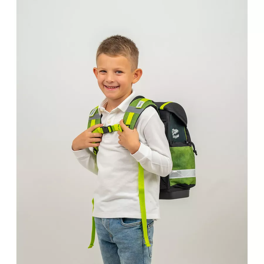 Belmil Schulranzen Classy Schulranzen Set 5-teilig mit Brustgurt Dinosaur World 2