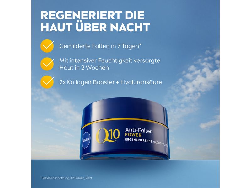 NIVEA Nachtcrème Care Q10 regenerierend 50 ml Regenerierende Anti-Falten Nachtpflege