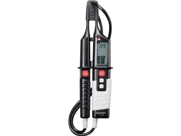 VOLTCRAFT VC 65 To-polet spændingstester Kalibreret (ISO) CAT III 1000 V, CAT IV 600 V Akustik, LCD, LED