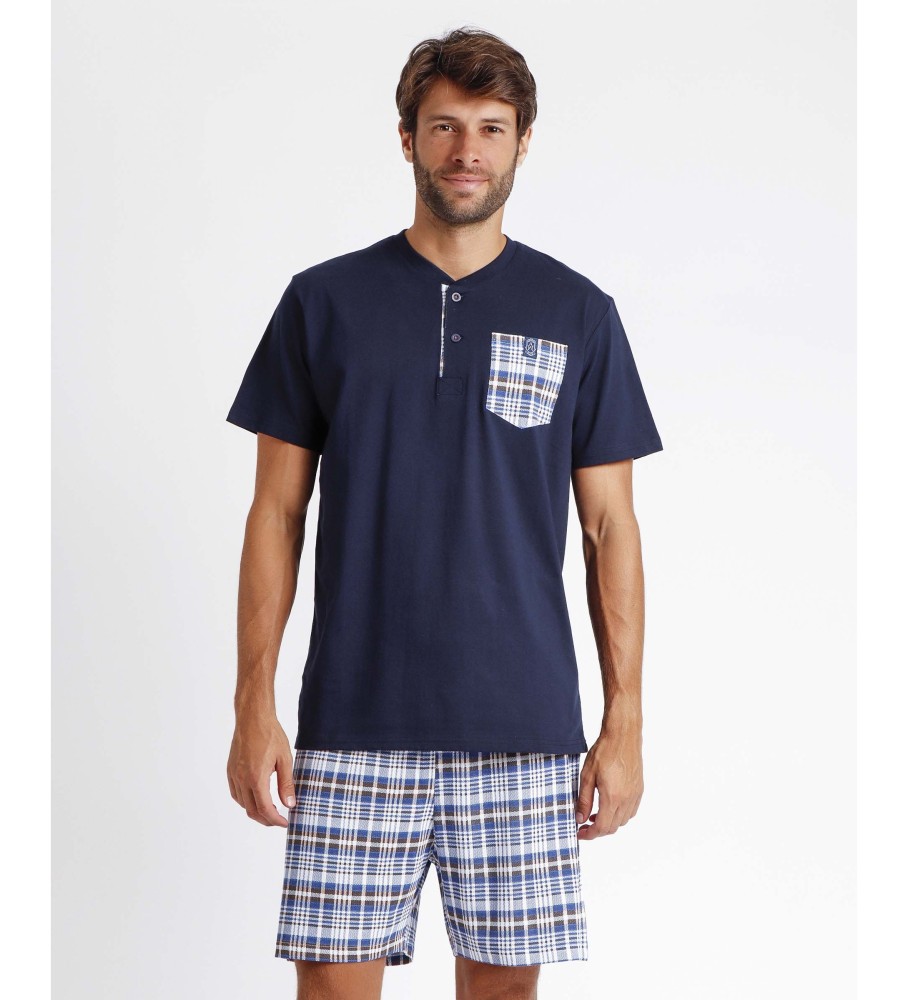 Pijama de manga curta Admas ADMAS CLASSIC Arrow Azul