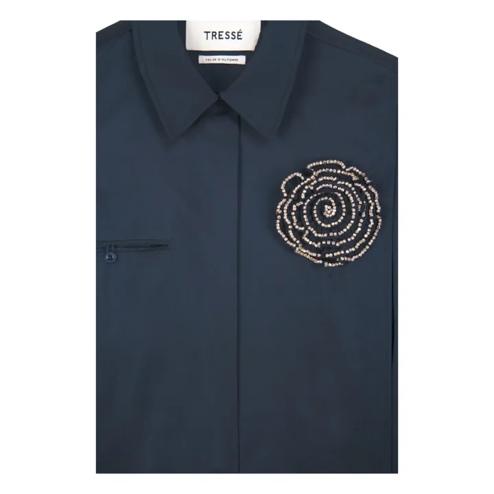 Tressé Chemise Clam | Bleu marine