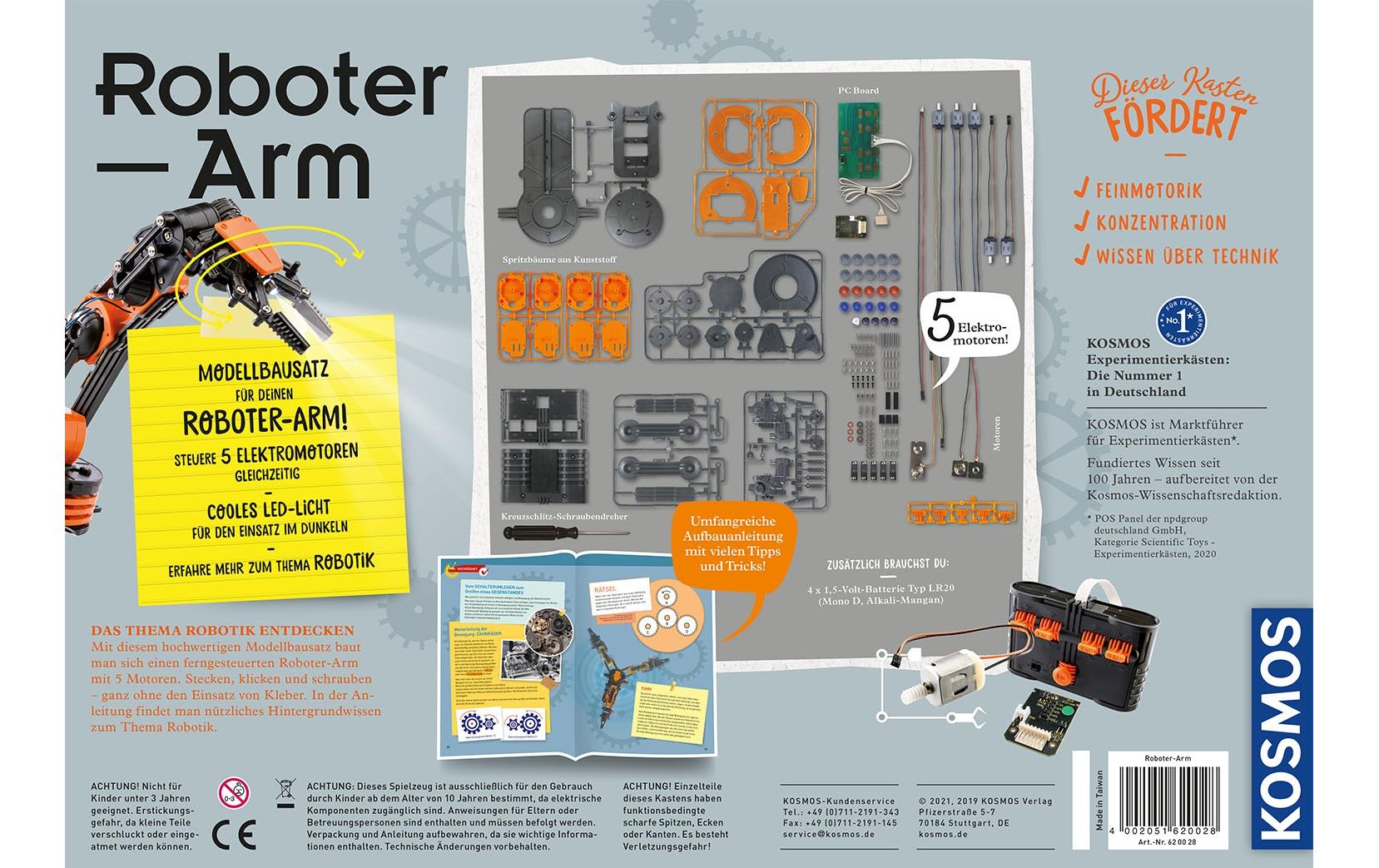 Experimentierkasten Roboter-ArmEin hochwertiger Modellbausatz für Roboter-Fans