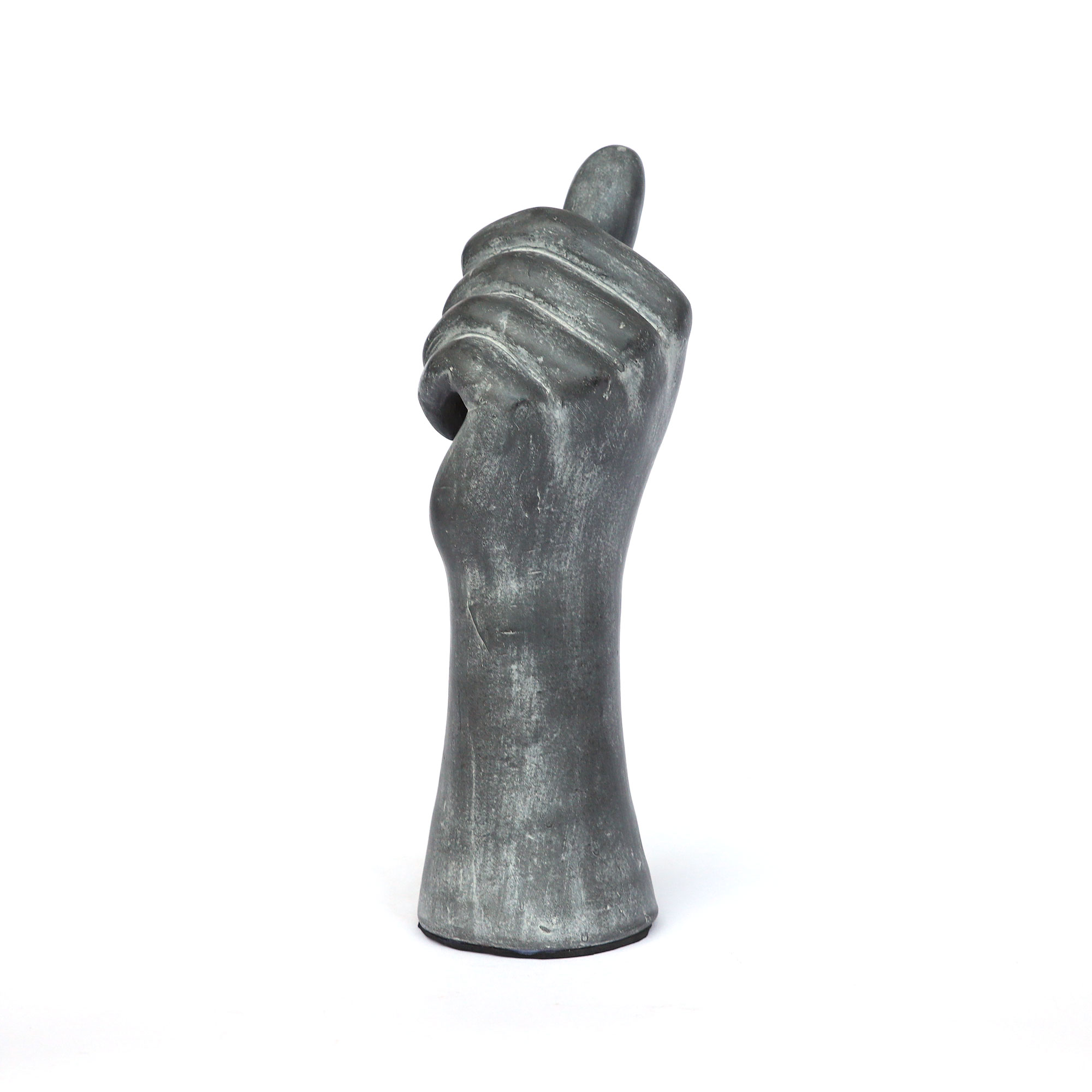 Vase 'Hand, grau, H 29 cm, Ø 12 cm von fischer's lagerhaus