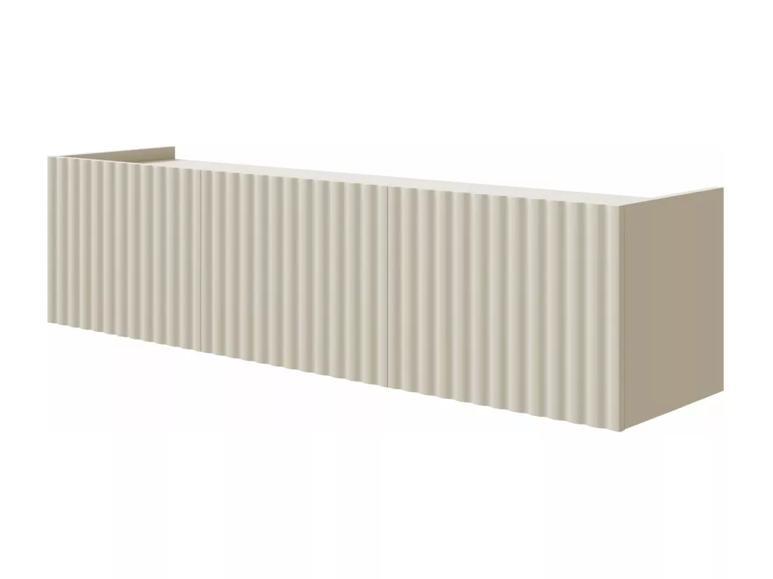 Meuble TV 3 portes suspendu - 144 cm - grège - FIORRA