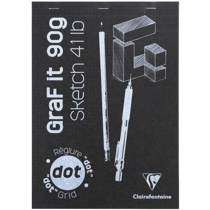 GraF'it dot bloc agrafé 80F A4 90g - Aléatoire