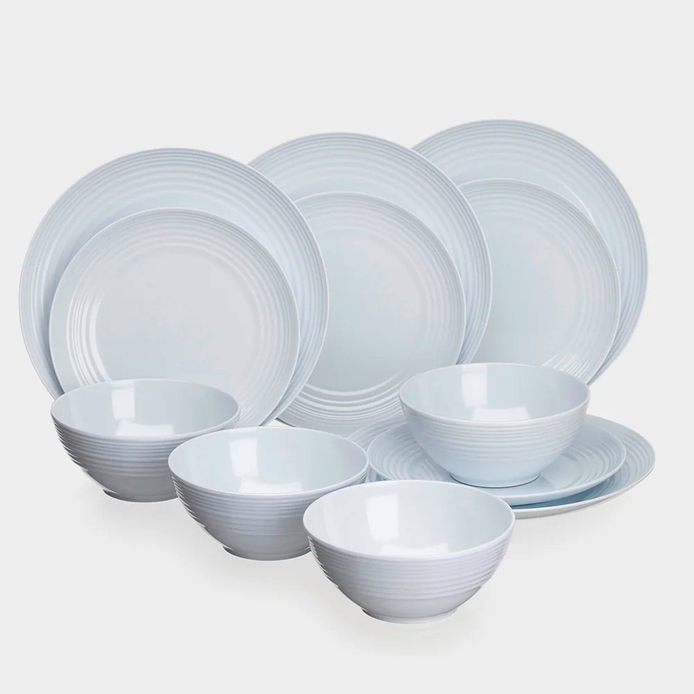Flamefield Non-Slip Geschirr-Set 12-tlg. weiß für 4 Personen