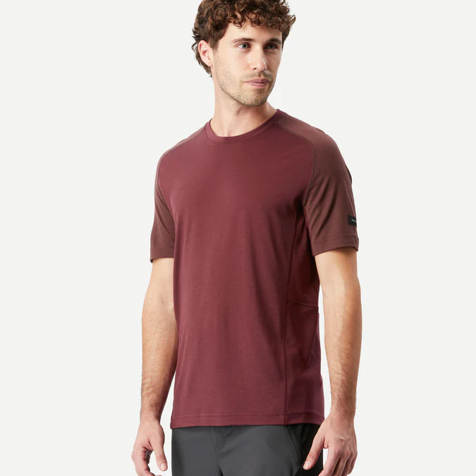 Decathlon Forclaz - Camiseta masculina Forclaz MT500 em lã merino