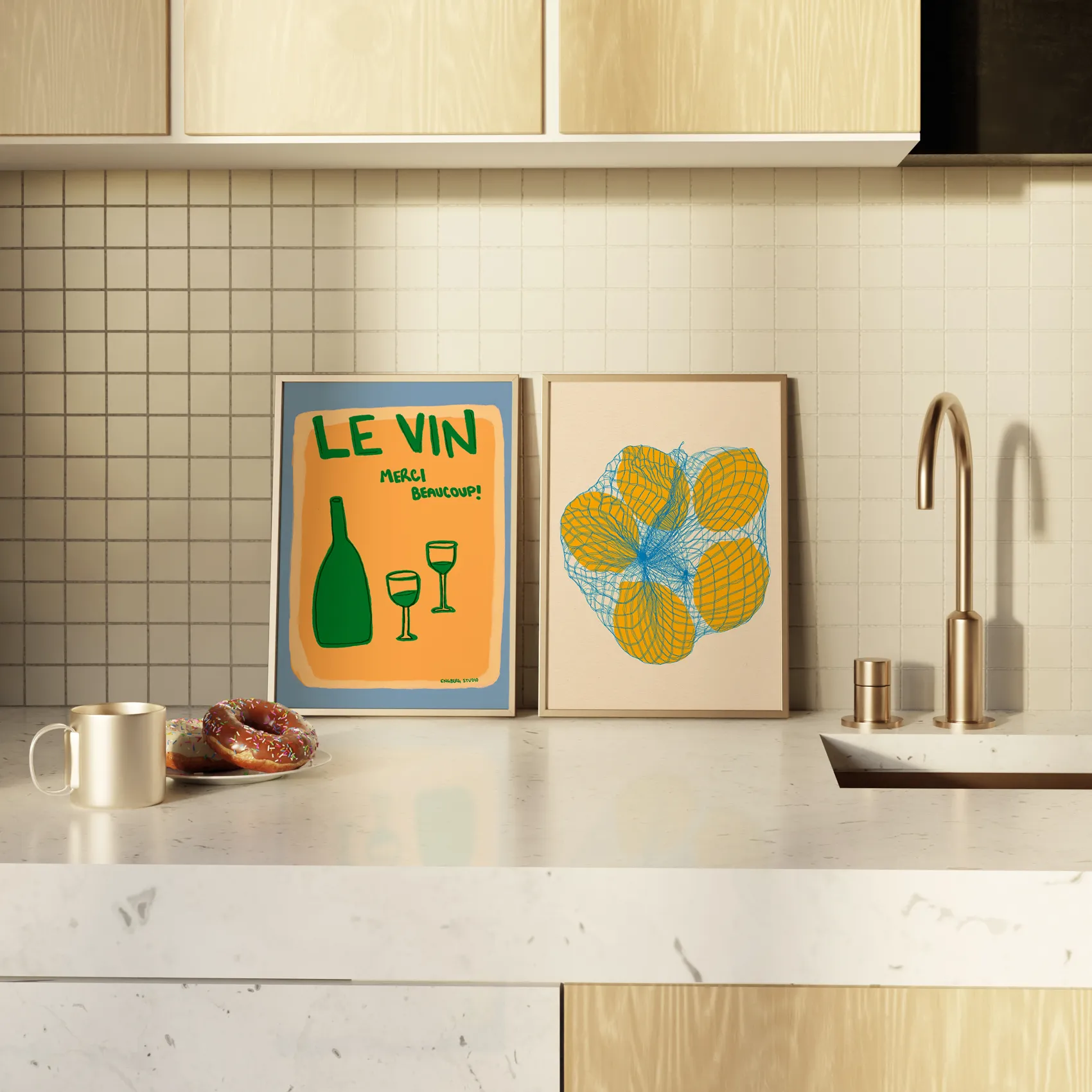 Poster&Frame Rosi Feist Plakat - Five lemons in a net bag