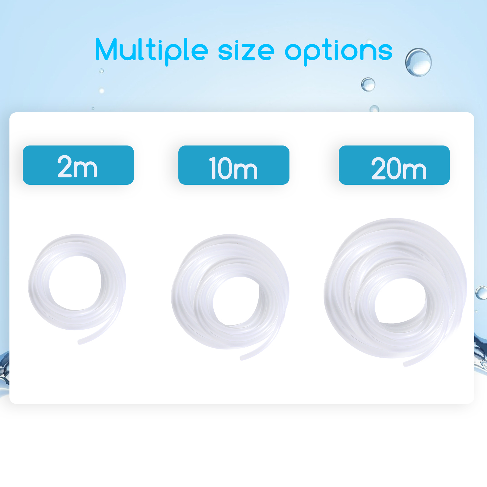 Mangueira de ar de silicone atóxica Nobleza - 5,6 mm x 20 metros, tubo flexível de PVC ideal para tanques e aquários.