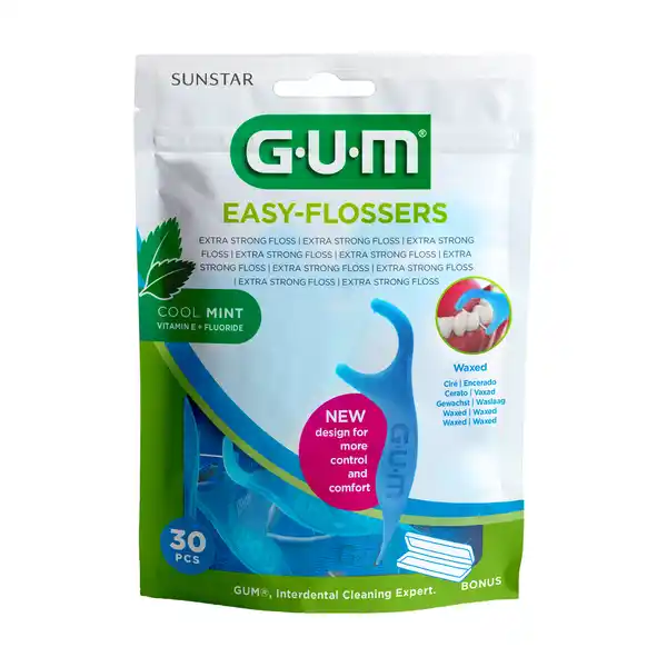 EASY FLOSSERS, Zahnseidesticks, gewachst, mint mit Reise-Etui