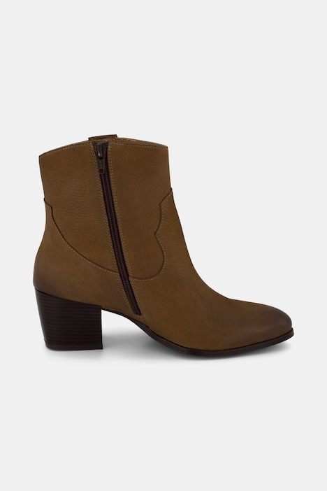 Leder-Stiefeletten, Nubukleder, Weite H
