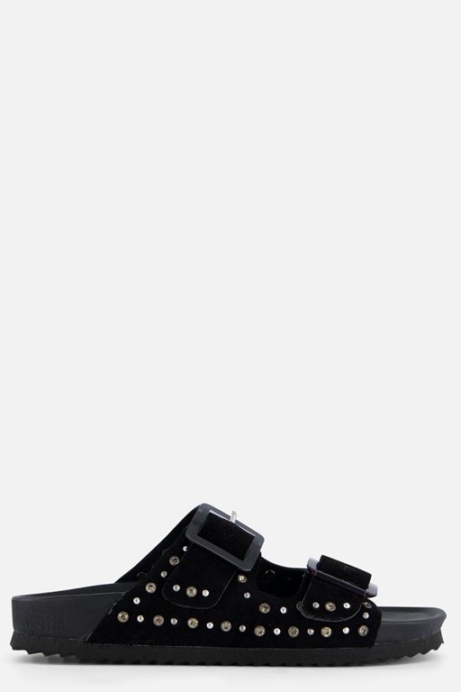 Colors of California Sandalen zwart Suede