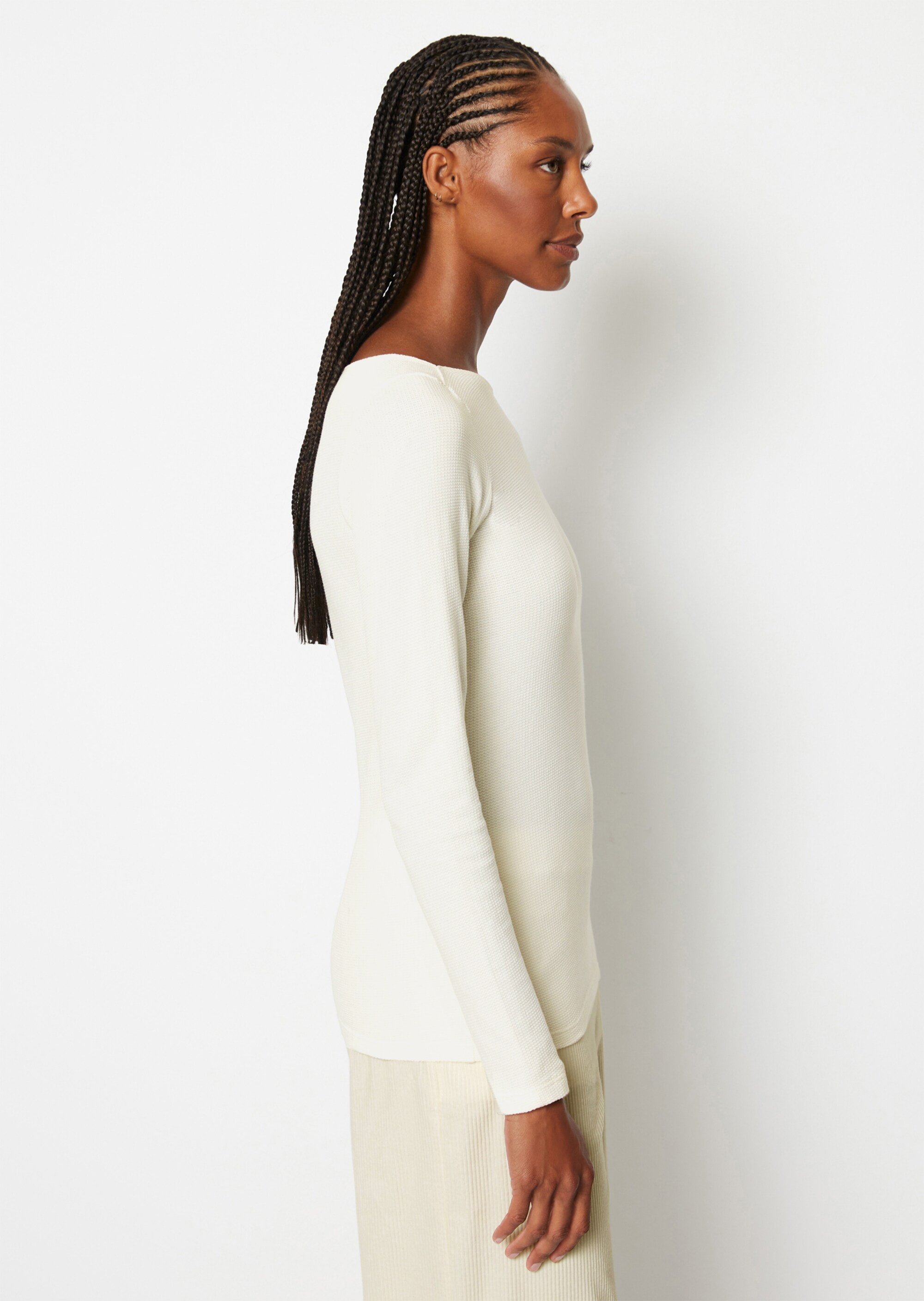 Struktur-Longsleeve regularaus Organic Cotton