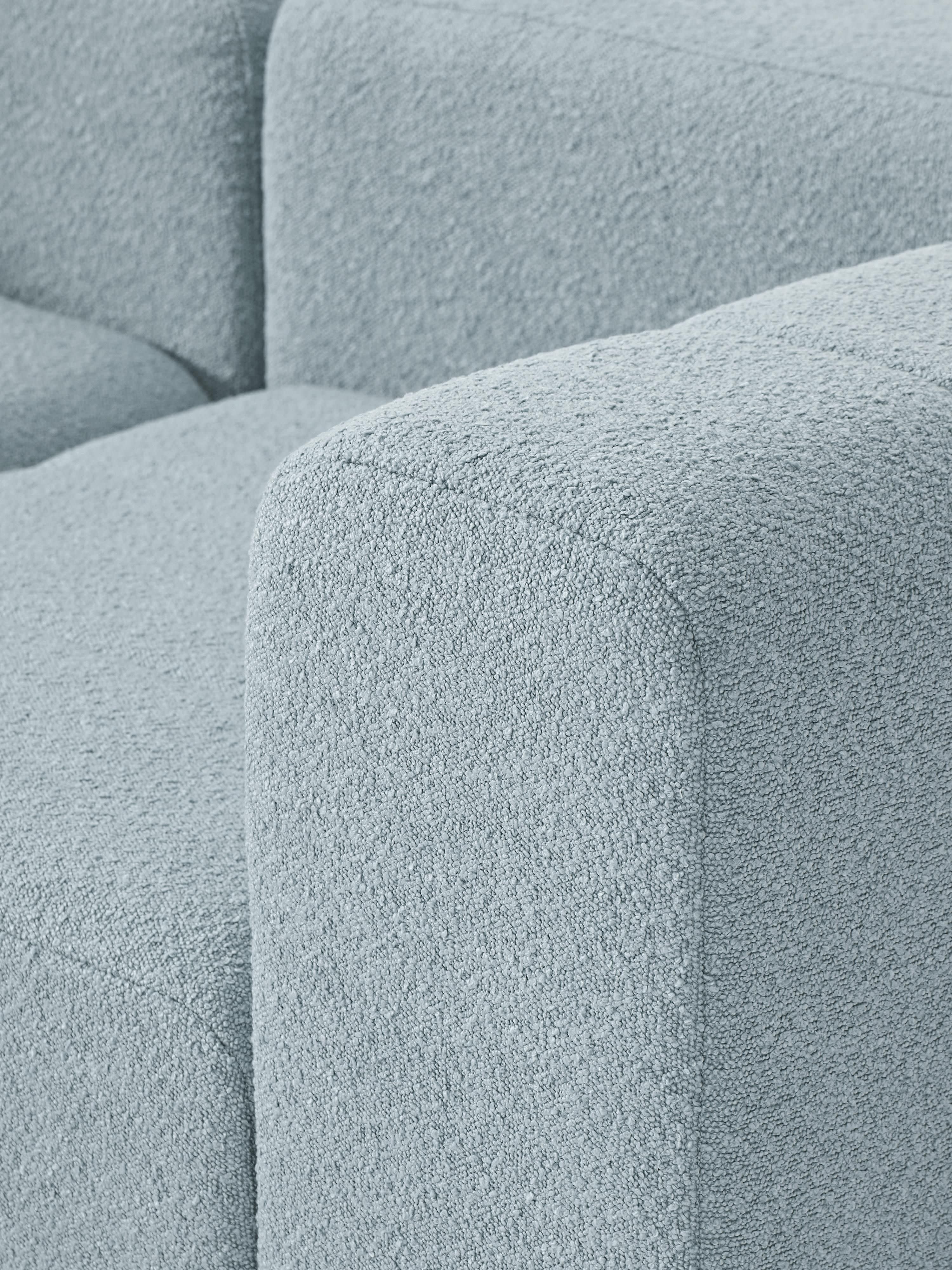 Modulaire bouclé bank Lena (3-zits) met poef (links/rechts)