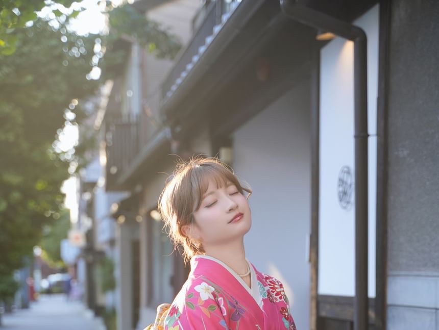 Bloomsoon - Print Kimono Robe / Accessoire / Set