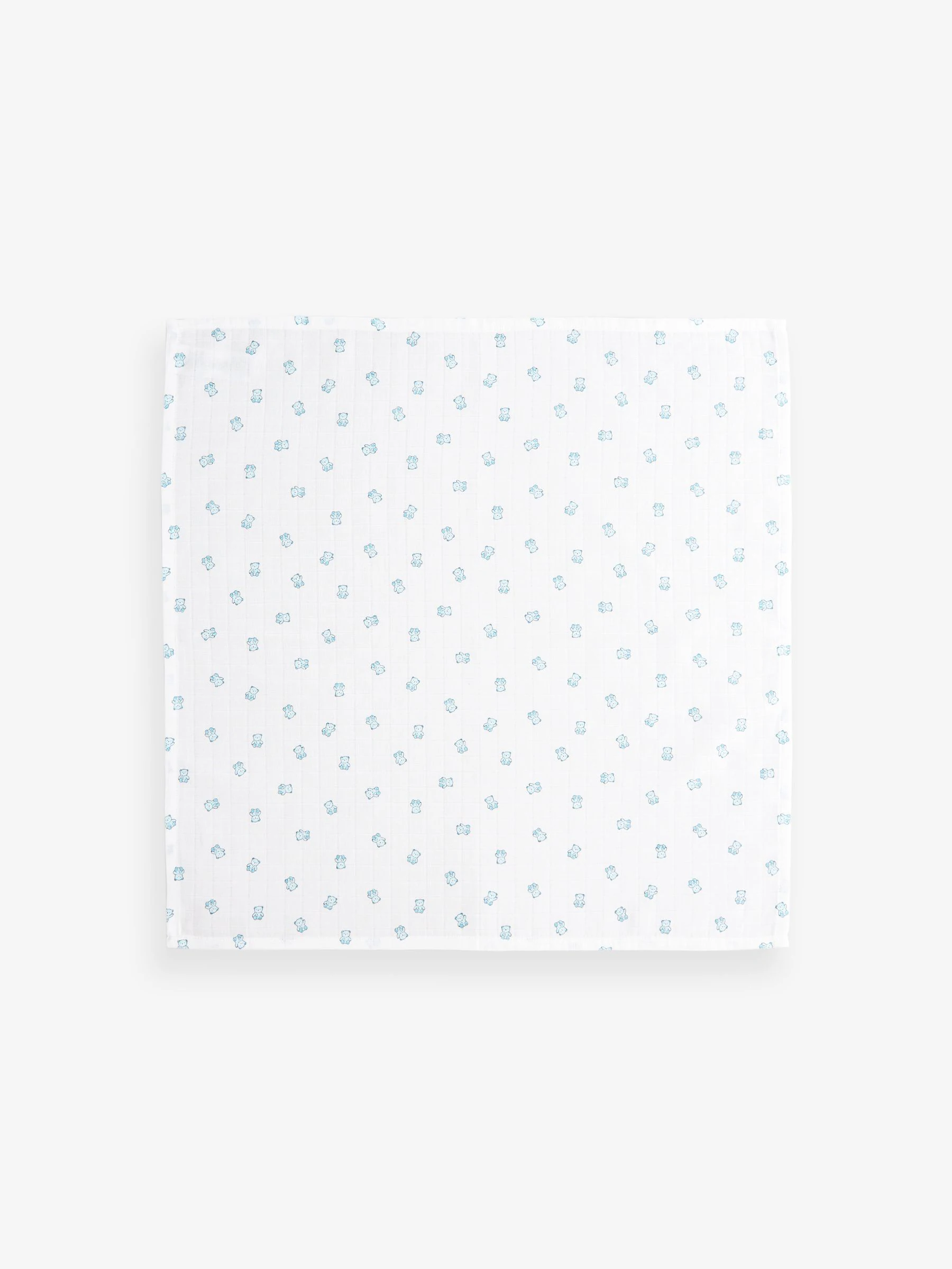 Blauw met beren - Set van 4 mousseline babydoekjes