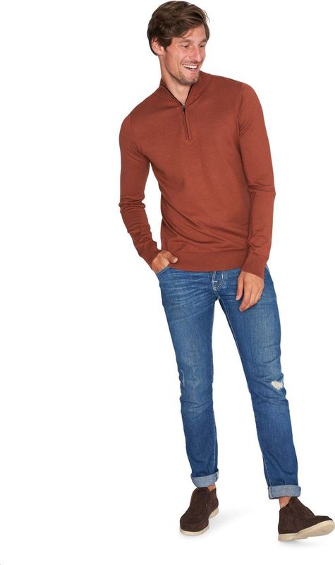 Mario Russo Mario Russo Half Zip Sweater picante M