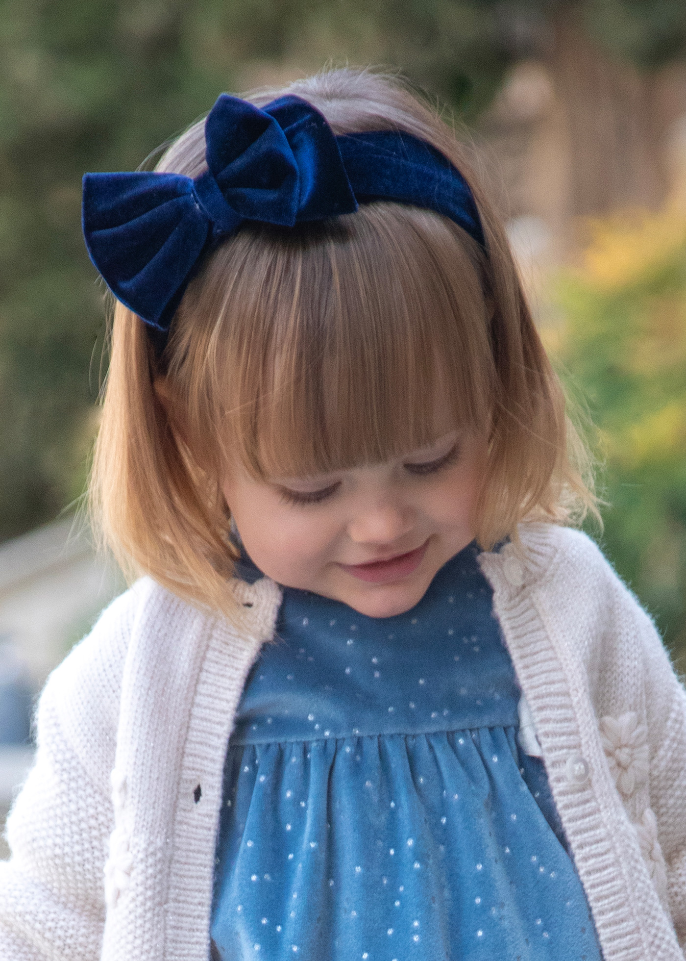 Faixa de cabelo elástica de veludo para bebê