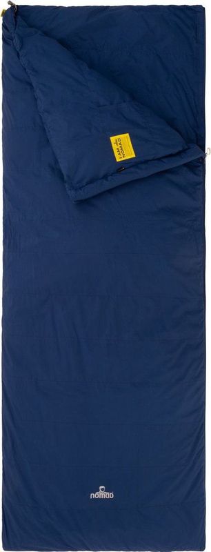 NOMAD® Blazer Down Slaapzak Dekenmodel | Navy | 210x80 cm | Aanritsbaar | Binennzak | Tochtsttrook | Incl Hoes