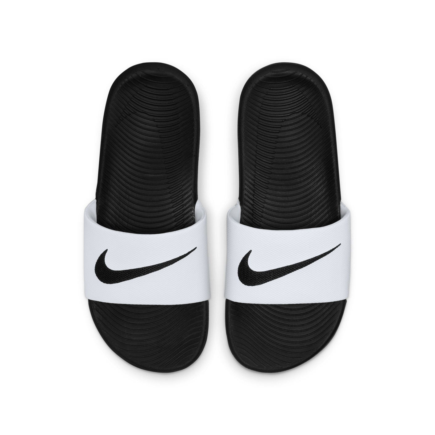 Nike Kawa Slippers Kids Wit Zwart