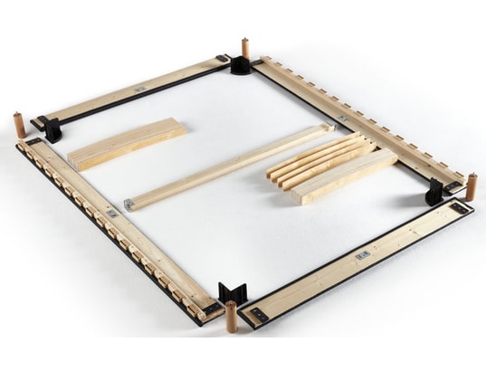 MERINOS - Sommier 140 x 190 Self Kit tisse sable blanc 1419