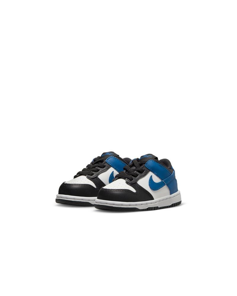 Chaussures Nike Dunk Low Blanc/Noir/Bleu pour enfant