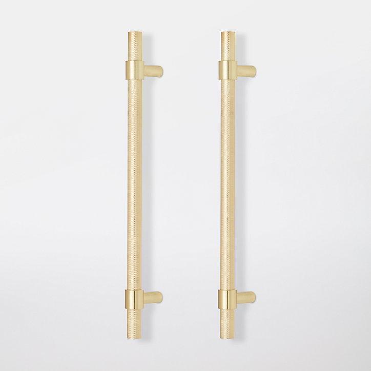 Poignée de meuble de cuisine GoodHome Dukkah laiton brossé L. 25.7 cm, 2 pièces