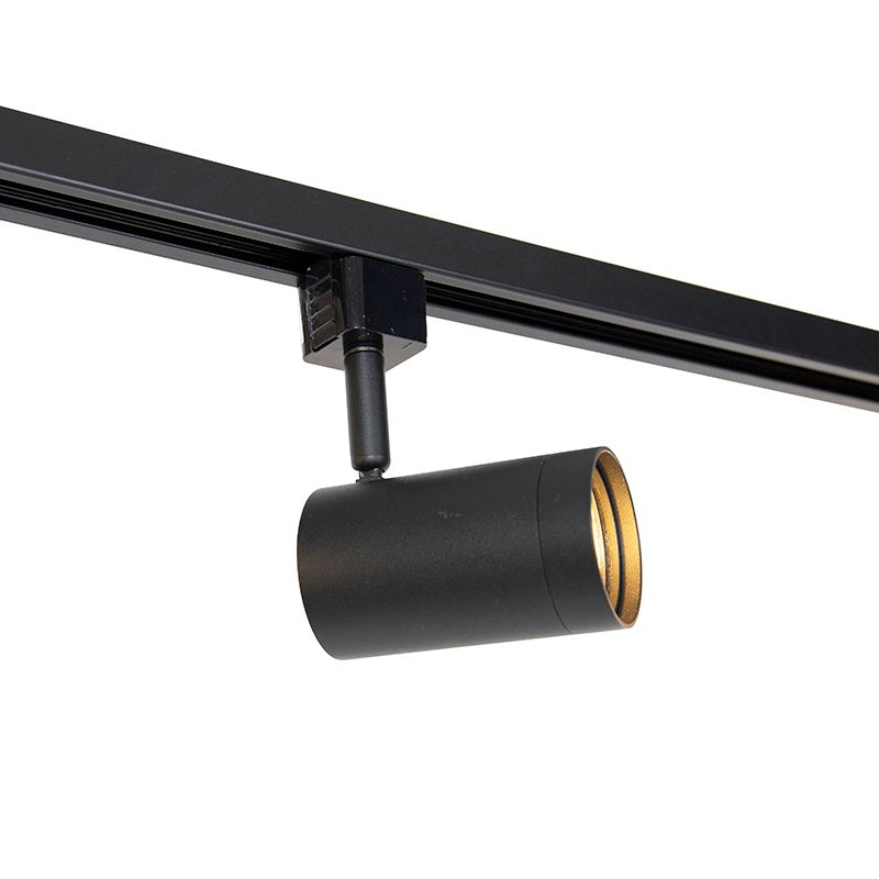 Modern hangend railsysteem met 5 spots zwart 1-fase  - Iconic Jeana