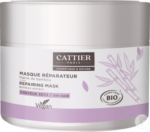 Cattier Masque Réparateur Extrait De Bambou Cheveux Secs Bio Pot 200ml