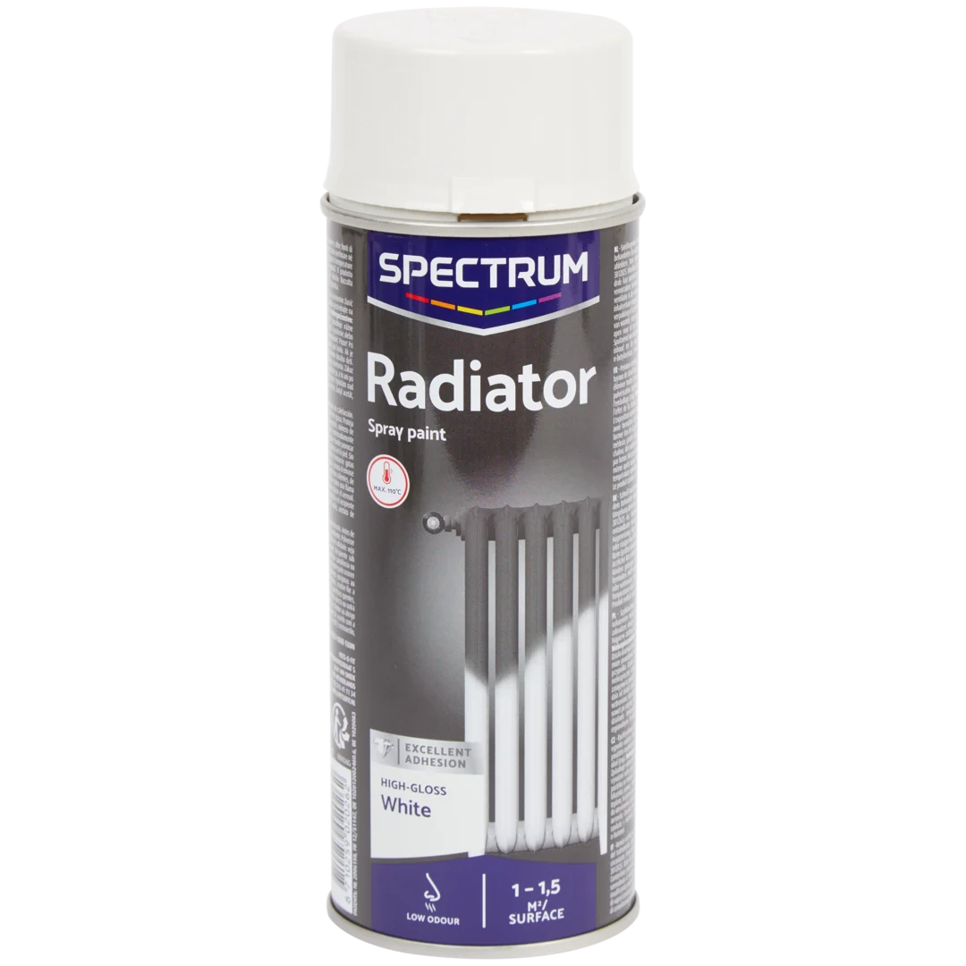 Spectrum hoogglans radiator spuitverf wit 400 ml