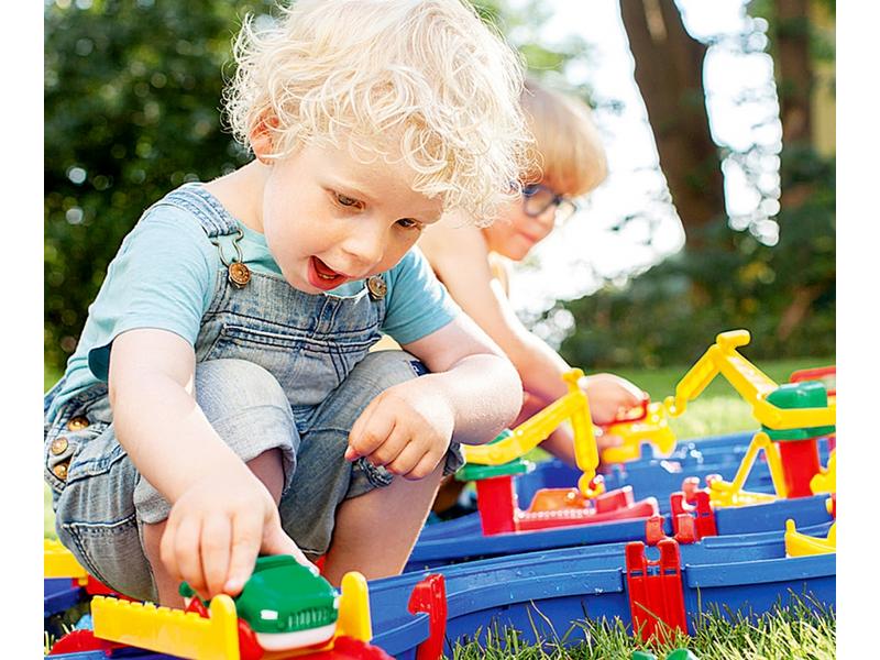 AquaPlay Wasserbahn Starter-Set Hafenbecken mit 21 Teilen