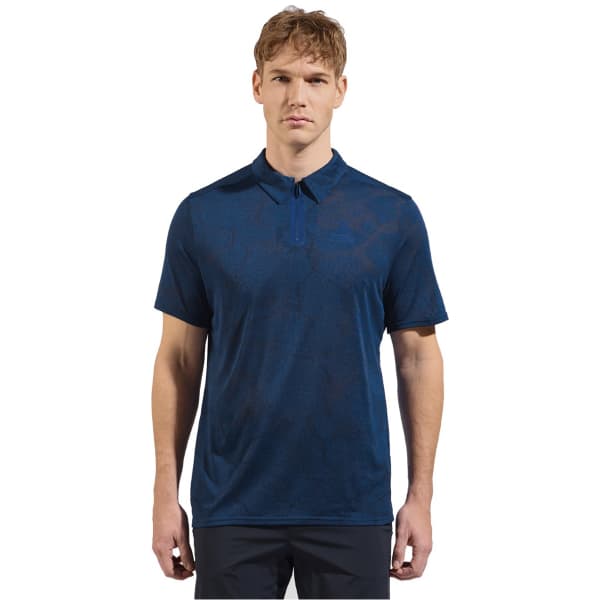 Polo randonnée ODLO ASCENT CHILLTEC POLO S/S LIMOGES MELANGE