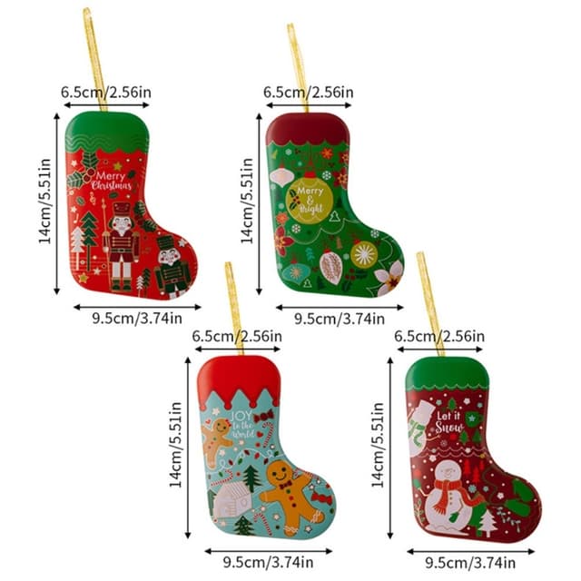 Julestrømpe Shape Opbevaringsboks hængende ornament jul
