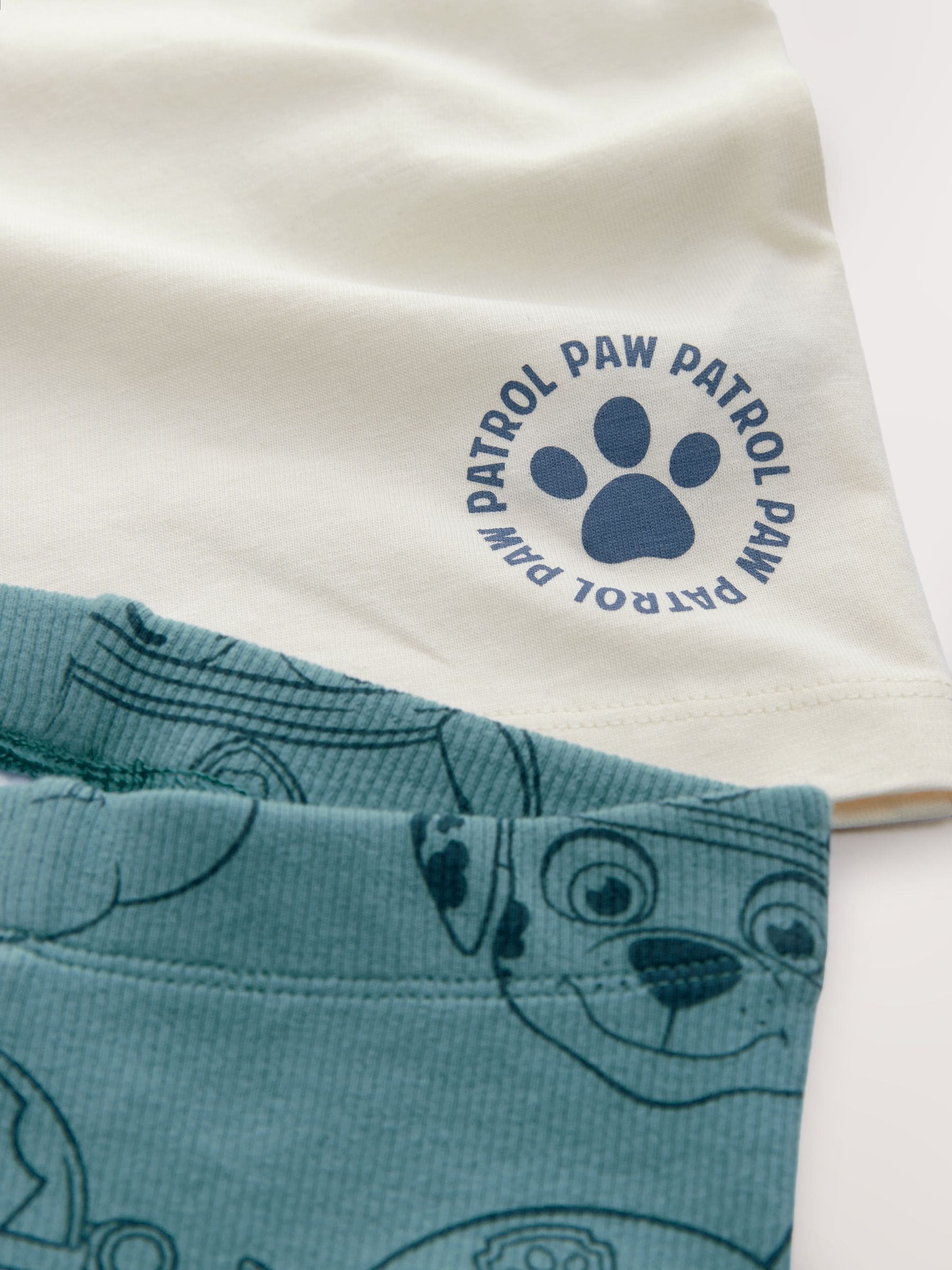 Blauw/neutraal - Paw Patrol T-shirt met korte mouwen 100% katoen en leggingsset (3mnd -8jr)