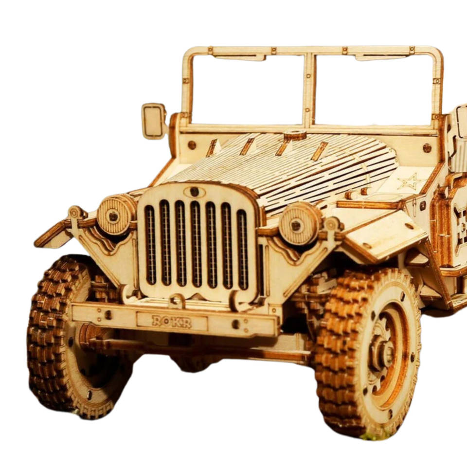 Robotime ROKR 3D houten legerjeep