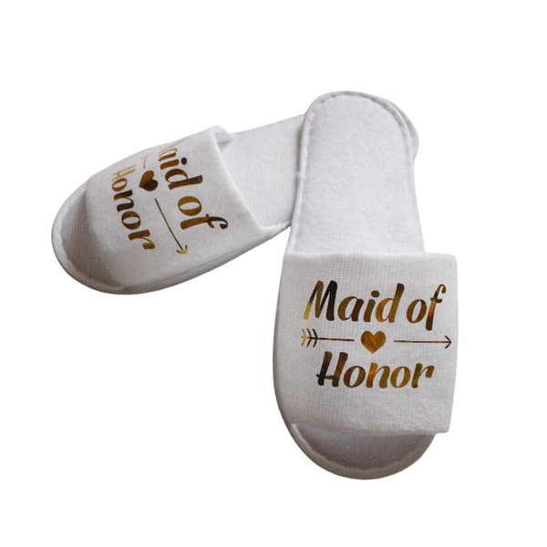 INF Brudesalong Slippers med Glitter - Perfekt for Bryllupsmorgen og Spa-dag
