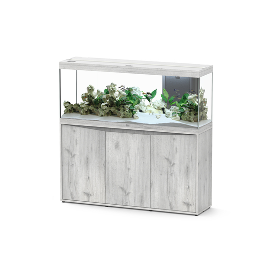 Aquarium équipé et meuble Splendid Led 2.0 Chêne Blanc L150xP40xH61cm