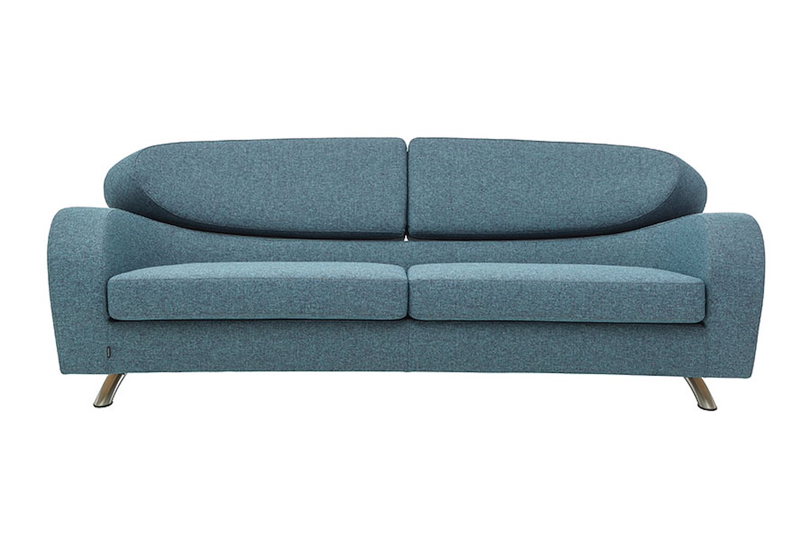 Stream sofa 2,5-seter i tekstil Cabana Lagoon med ben i matt krom.