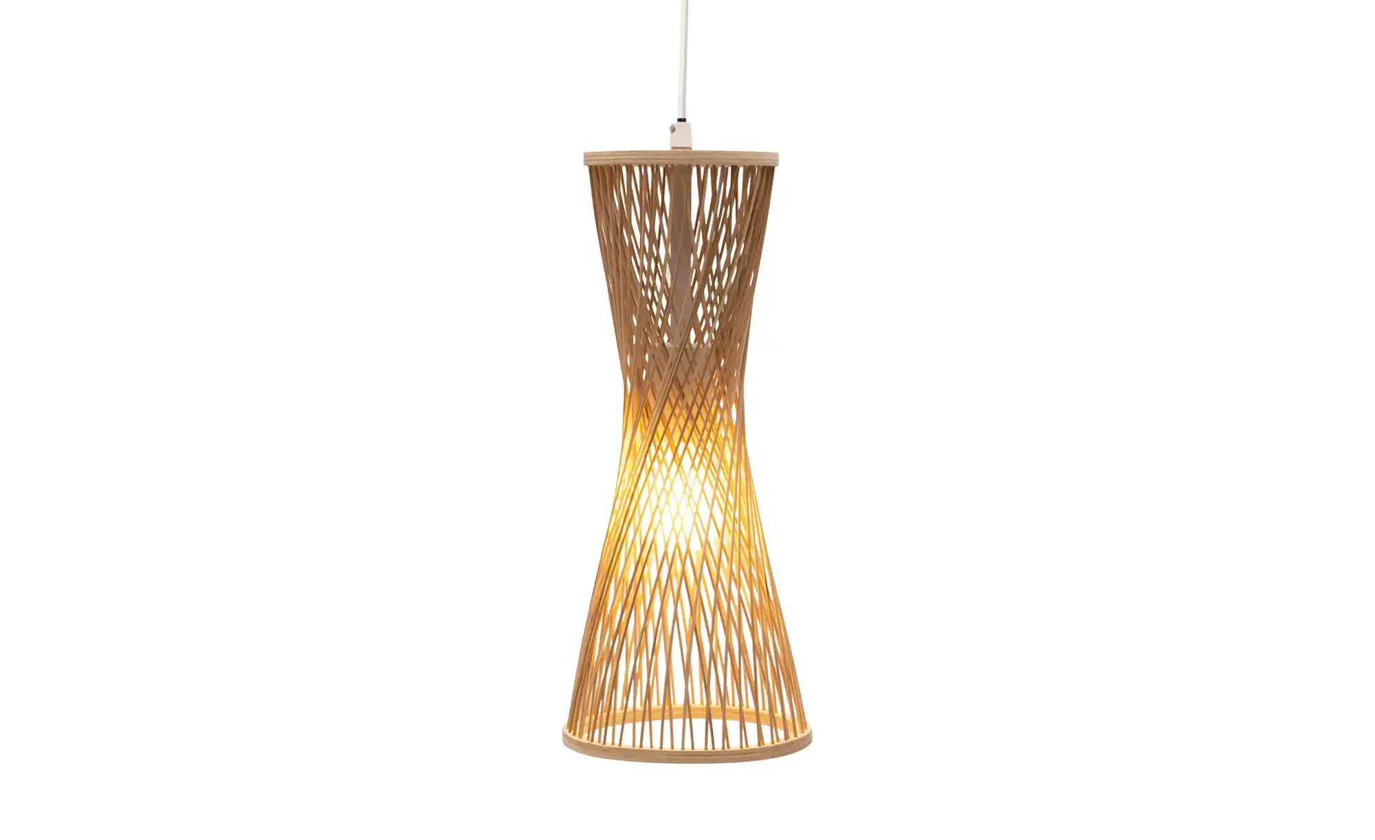 Pendelleuchte, 1-flammig, Rattan