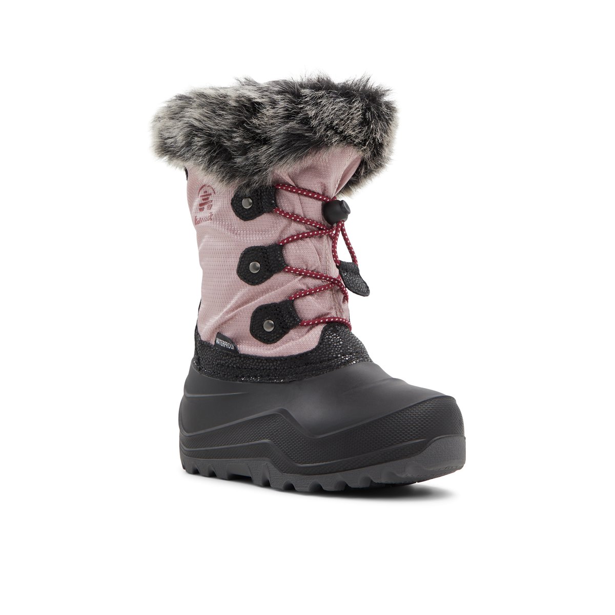 KAMIK-Powdery_3-jg-Bottes d'hiver - Semelle tracteur - Rose Clair