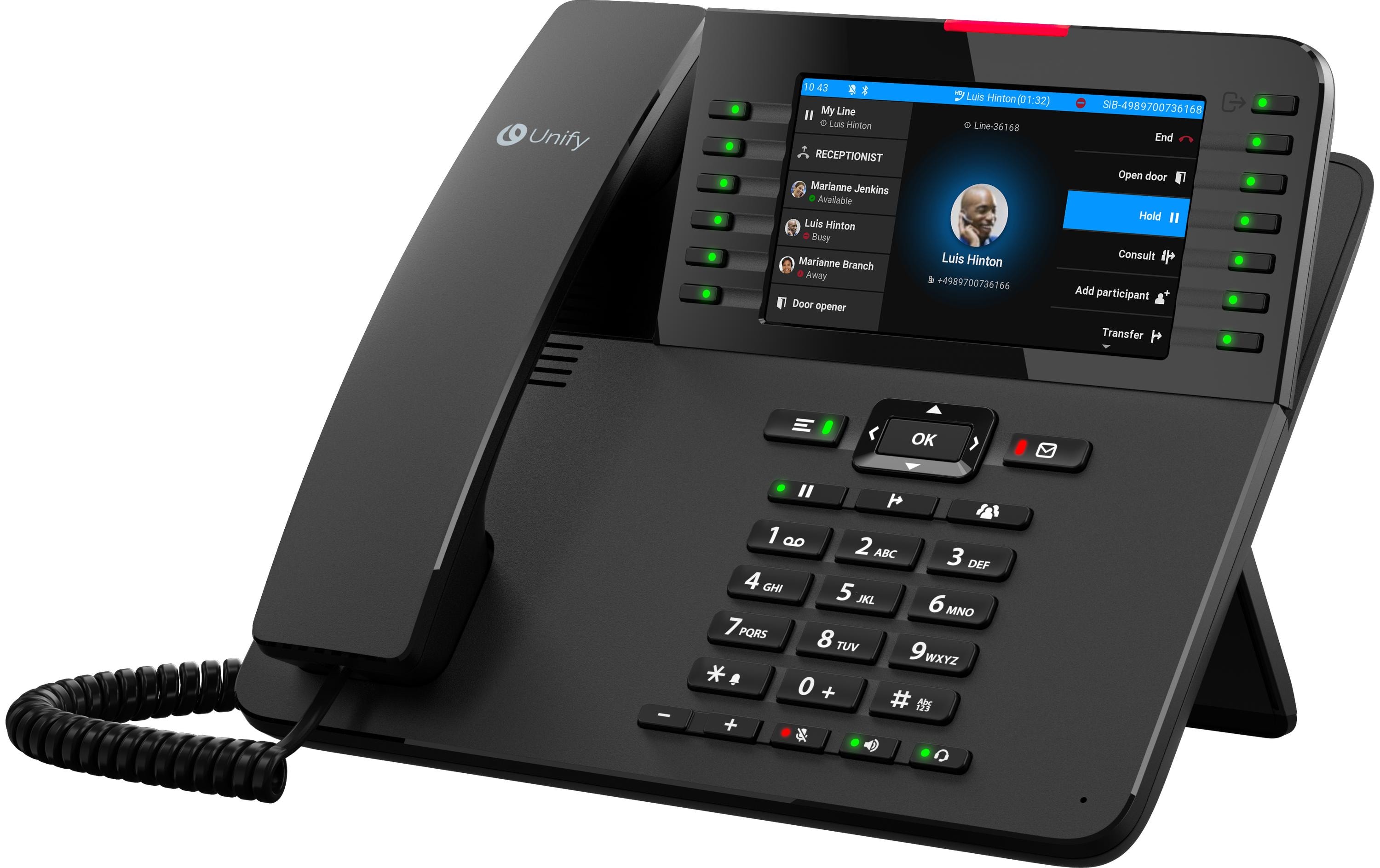 Tischtelefon OpenScape CP710 Schwarz<br>Tischtelefon für den professionellen Arbeitsplatz