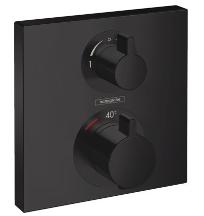 Hansgrohe Ecostat Square afbouwdeel voor inbouwthermostaat zwart
