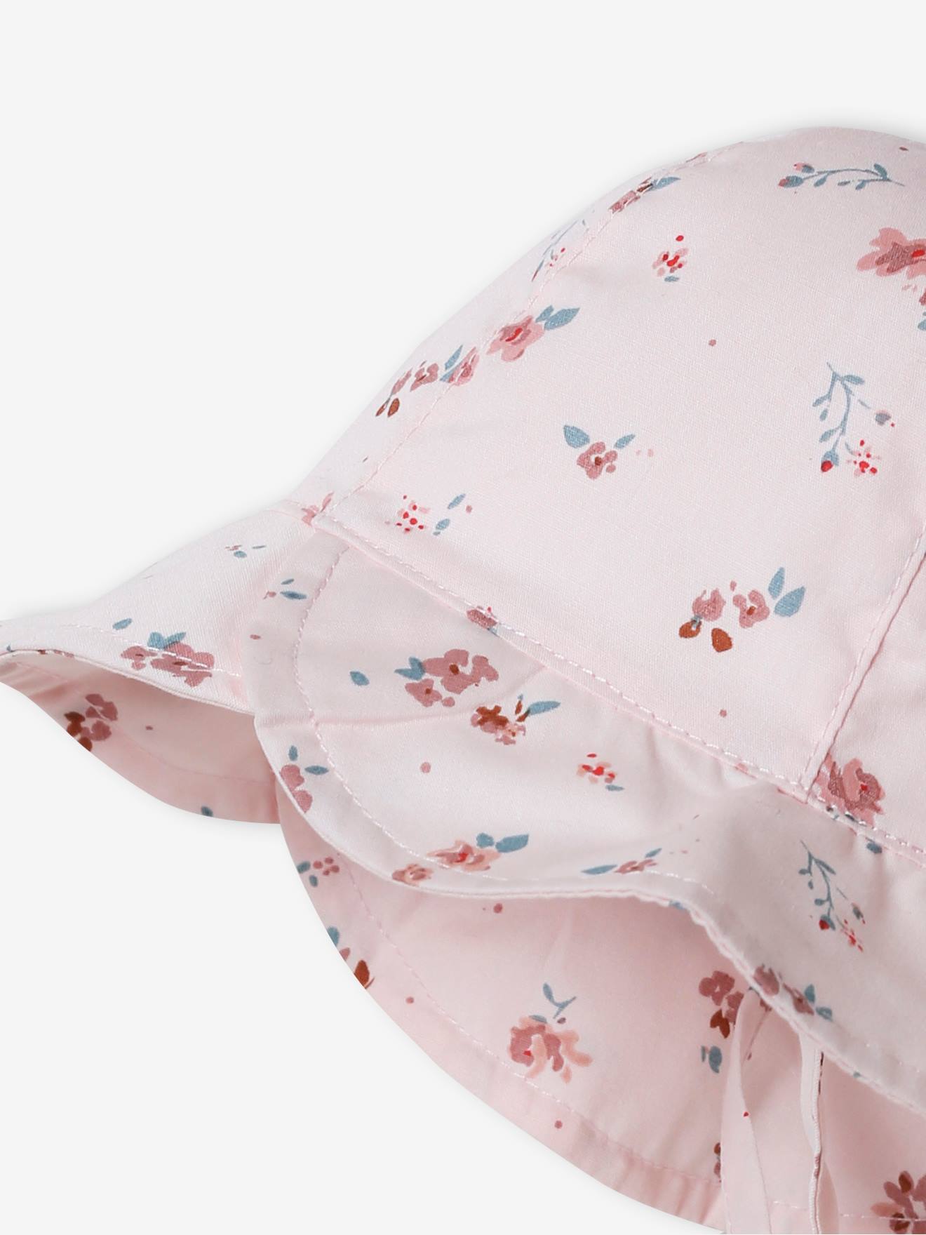 Chapéu estampado para bebê menina, rosa claro