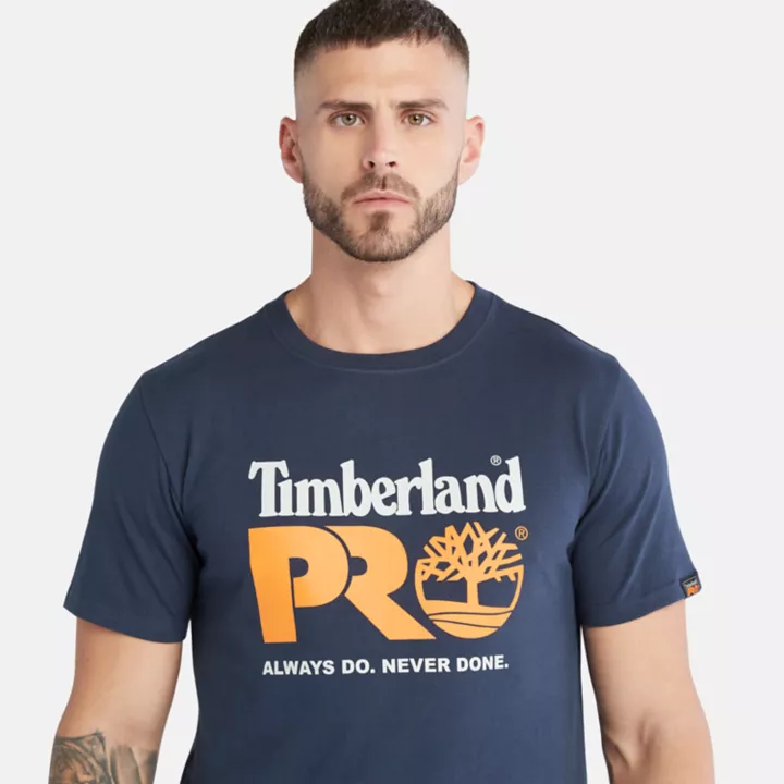 T-shirt à logo Timberland PRO Core pour homme en bleu marine