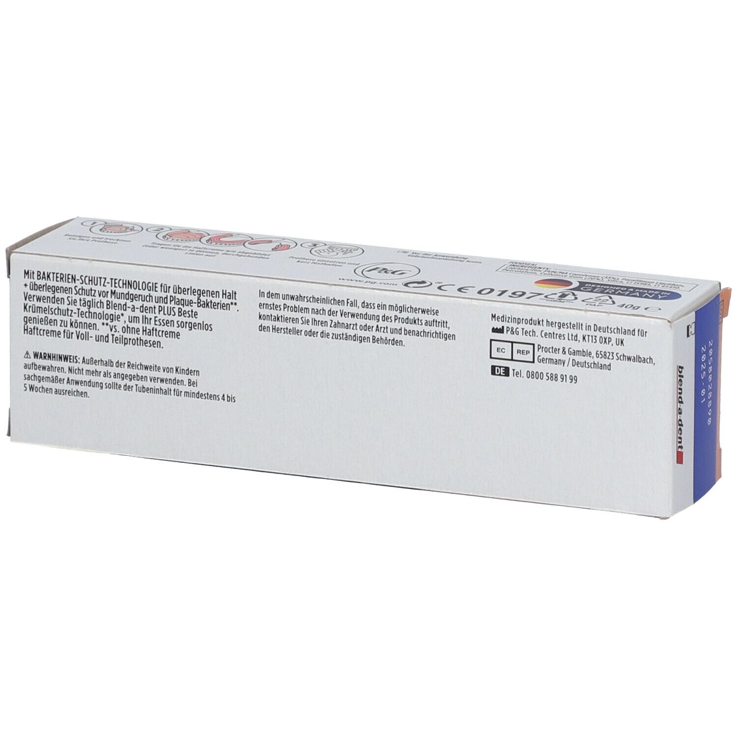 blend-a-dent PLUS Premium Haftcreme Krümelschutz