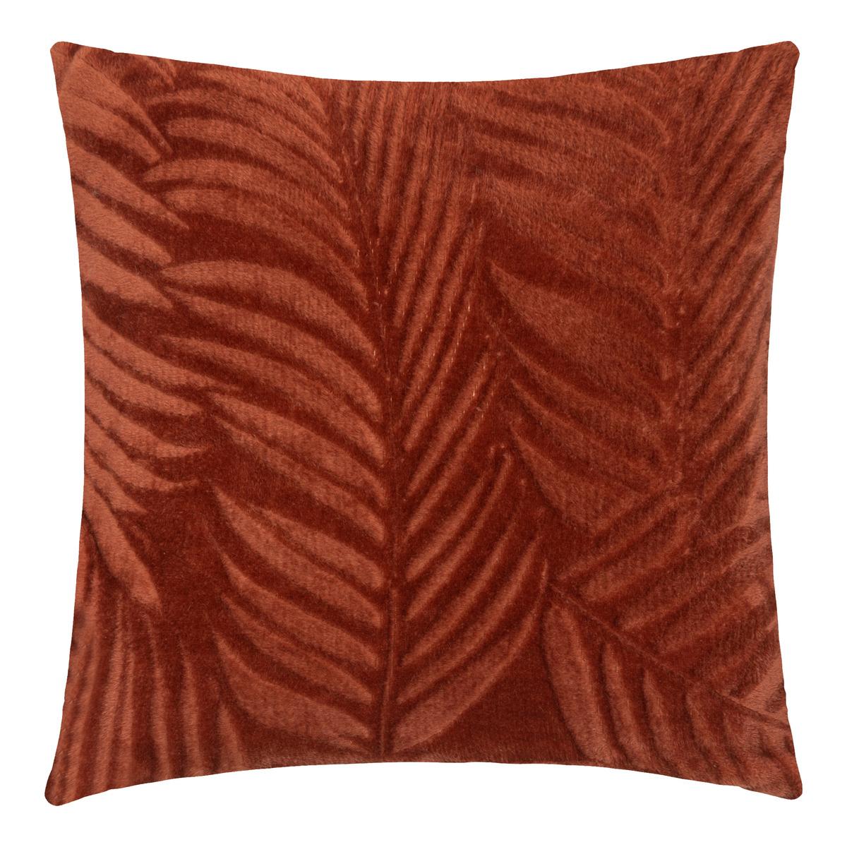 COUSSIN FLANEL BRUSH ZOA TERRACOTTA 40X40CM