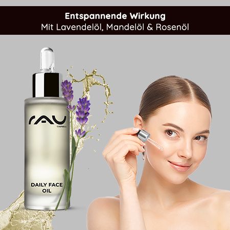 RAU Cosmetics Daily Face Oil Gesichtspflege mit verschiedenen natürlichen Ölen und Vitamin E