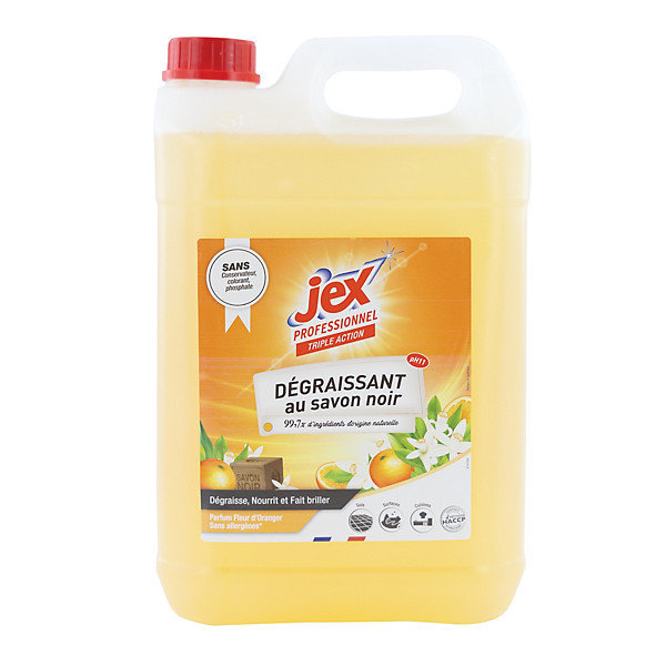Nettoyant multi-usages dégraissant HACCP Jex Fleur d'oranger 5 L