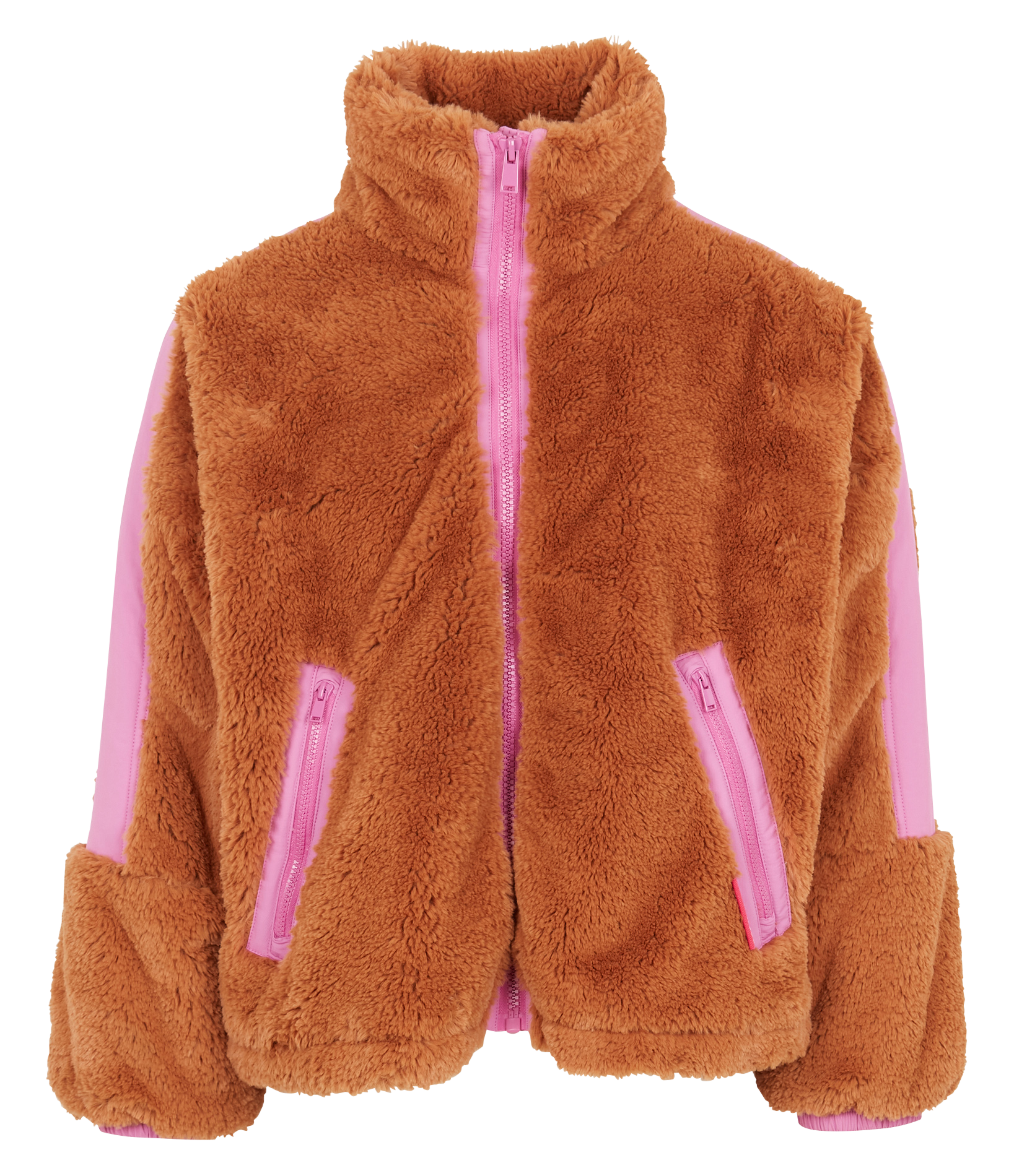 Blouson col montant | Marron